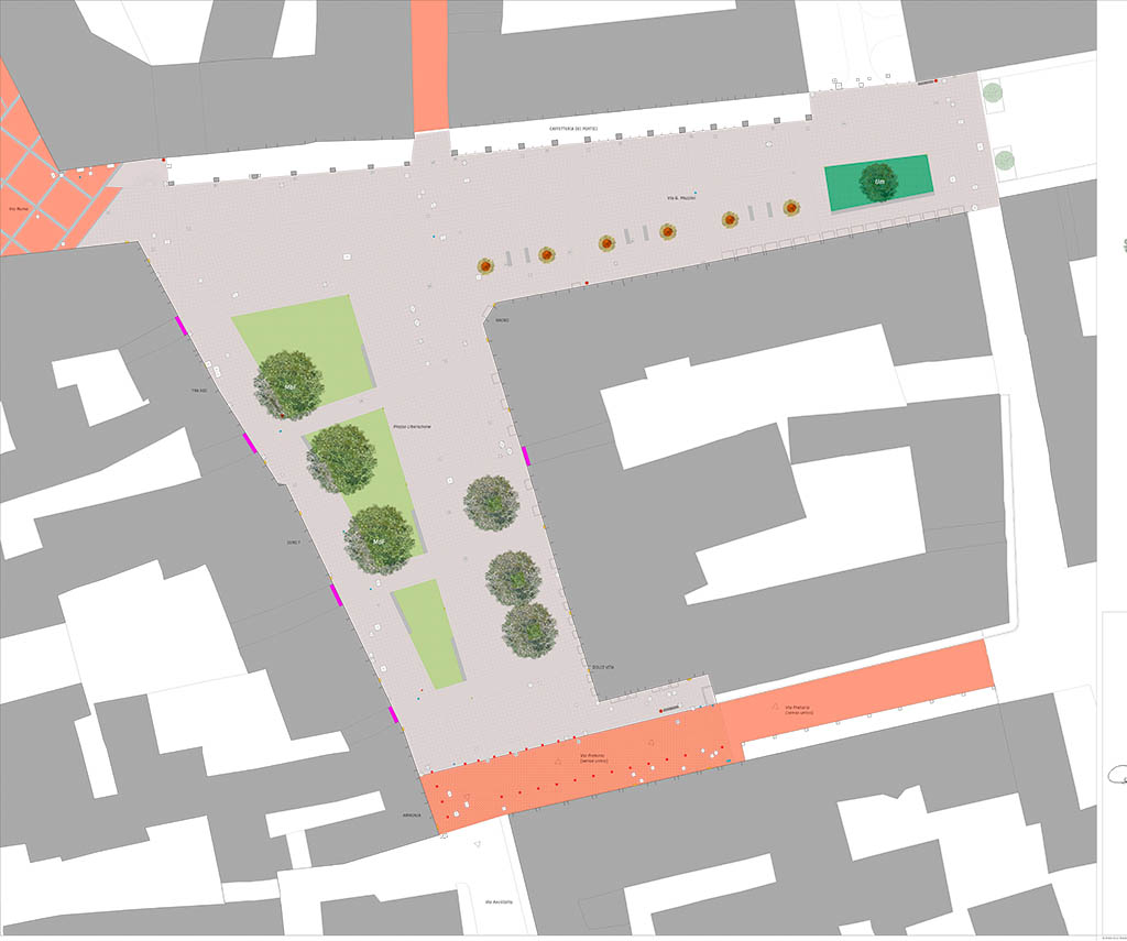 Piazza Liberazione di Magenta (MI)-planimetria di progetto- courtesy Studio Buscaglia