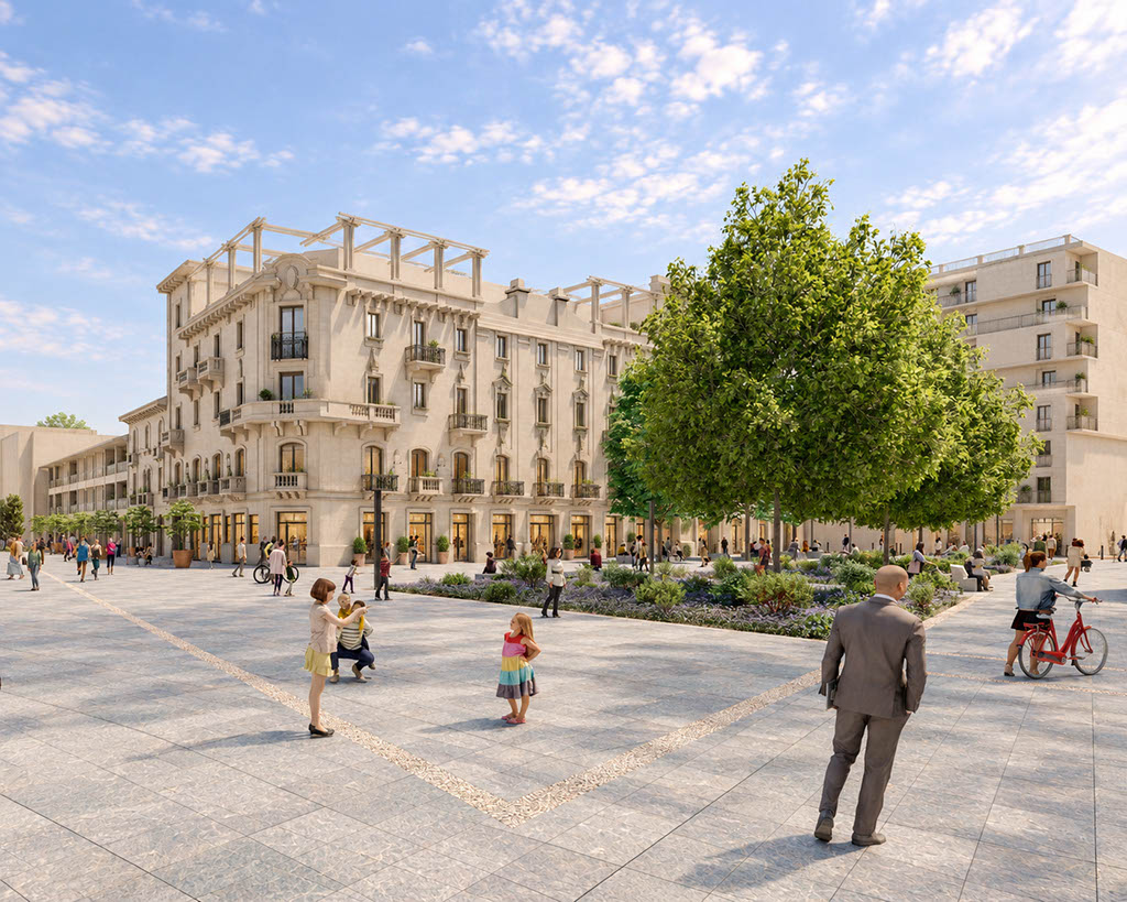 Piazza Liberazione di Magenta (MI) - rendering courtesy Studio Buscaglia
