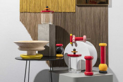 Twergi Alessi  100 Values Collection Sottsass groupage, design Ettore Sottsass- pink, red, yellow