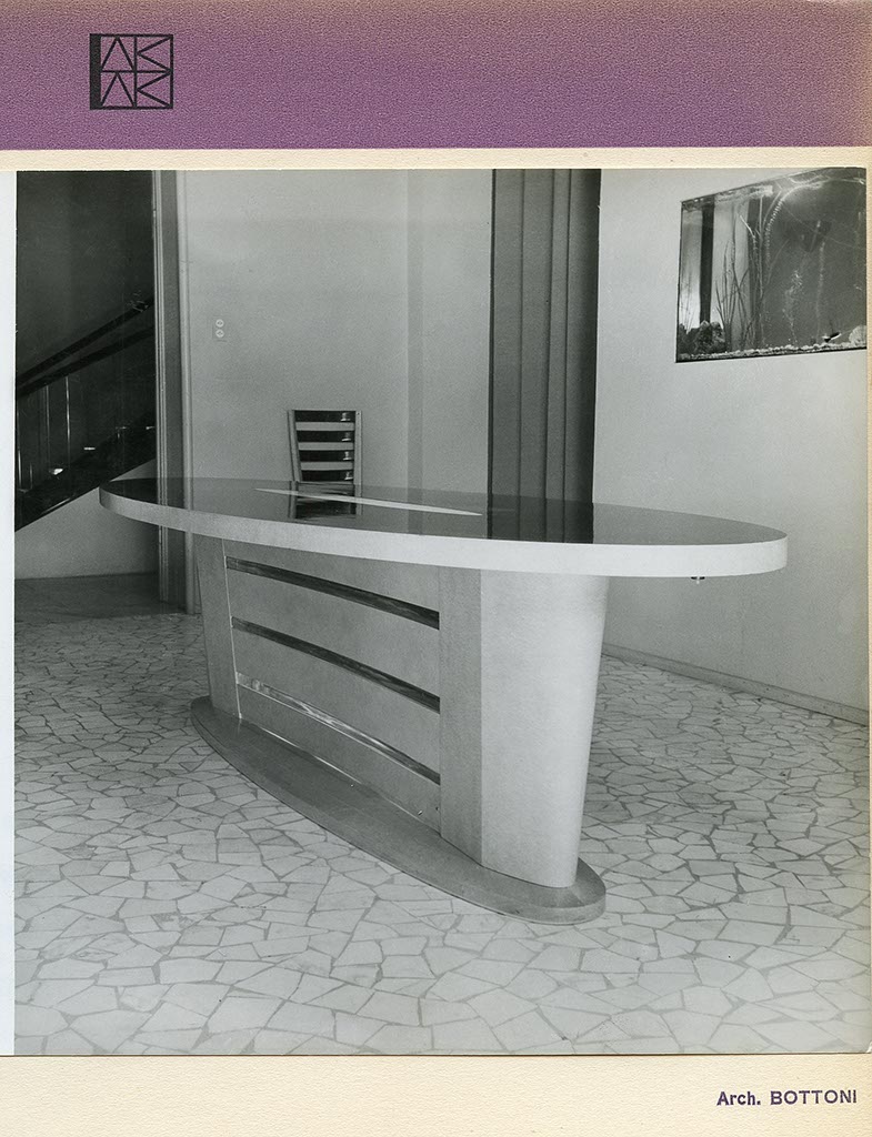 Ar-Ar P. Bottoni, scheda tavolo Bedarida, 1936-37